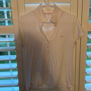 Short sleeve classic VV polo w pink whale